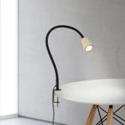 ORION Bordslampa Dotty, khaki, höjd 65 cm, klämma, GU10