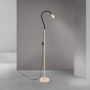 ORION Golvlampa Dotty, khaki, höjd 145 cm, flexibel arm, GU10