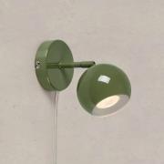 Markslöjd Vägglampa Pop, grön, bredd 10 cm, metall