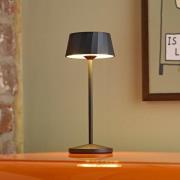 Sigor LED-bordslampa Facetta, 3-pack, svart, 22 cm, IP44