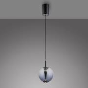PURE LED-pendellampa Infinity, grå/rökgrå, Ø 18 cm, CCT