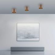 PURE LED-badrumstaklampa Point, bronsfärgad, Ø 18 cm, IP44