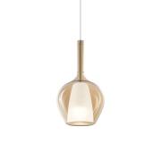 Ideallux Ideal Lux pendellampa Kalique 1, bärnstensfärgad, Ø 18 cm