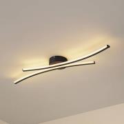 Lindby LED-taklampa Ravion, 90 cm, svart, 3 000 K