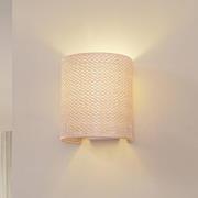 Lindby vägglampa Soula, 20 cm, beige, plast, E27