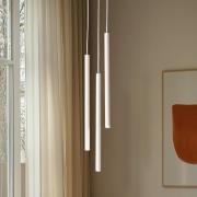 SIGMA Hänglampa Sopel 3, taupe, rund, 3 lampor, stål, G9