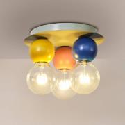 OSRAM taklampa Decor Bubble, 3 lampor, stål, färgglad, E27