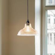Opviq Hänglampa Dilberay 327-S 1 lampa, bärnstensfärgad/svart glas, Ø ...