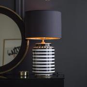 PR Home Gatsby bordslampa, Ø 30 cm, keramik/textil