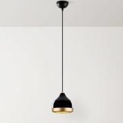 Opviq Hänglampa Yildo, 1 lampa, svart/guld, metall, Ø 17 cm