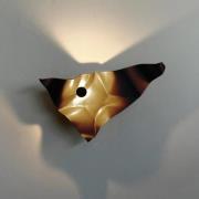 Knikerboker LED-vägglampa Zona d'ombra, kaffebrun, 79 cm