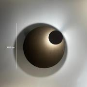 Knikerboker LED-vägglampa Pois, brun, Ø 25 cm, dimbar