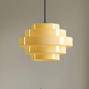 ALDEX Hänglampa Filo, gul, Ø 28 cm, glas