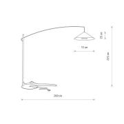 Nowodvorski Lighting Båglampa Poise, umbragrå, stål, textil, utsträckn...