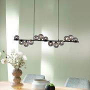 Schöner Wohnen hänglampa Dubai, rökfärgat glas, 13-fl., G9