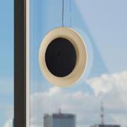 Näve LED-batteridriven bordslampa Solan, svart/beige, solenergi, IP54