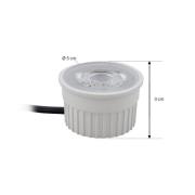 Prios infälld takspot Fibur med LED-modul, beige, 10-pack