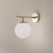 Opviq Vägglampa Roe, guldfärgad, glas, höjd 24 cm, E14