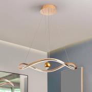 Schuller Valencia Smart LED-pendellampa Romina, Ø 78 cm, guldfärgat me...