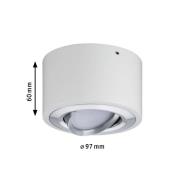 Paulmann LED-taklampa Argun, vit, Ø 10 cm, metall