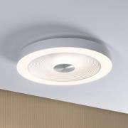 Paulmann LED-taklampa Volea, vit/silver Ø 40 cm IP44 dim
