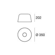 Linea Light LED-taklampa Delfi_S, svart, Ø 35 cm, metall