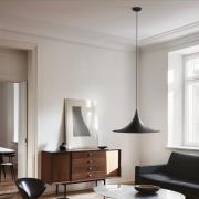 Linea Light Hänglampa Morgana, svart/nickel, metall, Ø 48 cm, E27