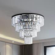 Nowodvorski Lighting Taklampa Cristal, transparent/svart, Ø 71 cm