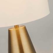 Searchlight Bordslampa Laynie, mässing/beige, metall/textil, 24 cm, E1...