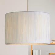 Searchlight Hänglampa Morianna, vit, bastväv, Ø 30 cm, E27