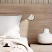 Viokef LED-vägglampa Tara, vit, Ø 9 cm, metall