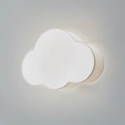 TK Lighting Vägglampa Cloud, beige, 43 cm bred, textil, moln, E27