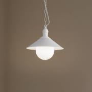 Argon Utomhushänglampa Enduro, vit, stål, glas, IP44, E27