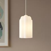 Lucande hänglampa Lunja, vit, glas, 1 lampa, E27