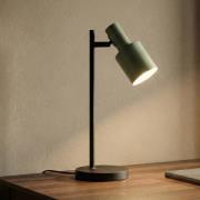 Lindby bordslampa Ovelia, grön/svart, metall, E27
