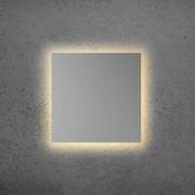 Escale LED-vägglampa BLADE Q, matt silver, 34 x 34 cm, metall dimbar