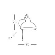 austrolux Kolarz vägglampa Nonna, Ø 20 cm, citroner, slät kant