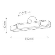 Quintiesse LED-vägglampa VALISE, svart/gammal mässing, 50 cm konstläde...