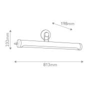 Quintiesse Vägglampa WYNWOOD, antikmässing, bredd 81 cm, metall, 2 x E...