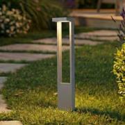 Lindby LED-väglampa Lonete, grå, höjd 65 cm, IP65