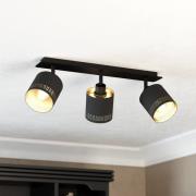 EGLO Taklampa Esteperra, svart/guld, 3 lampor