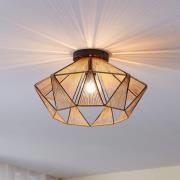 EGLO Taklampa Adwickle, en skärm av naturgarn