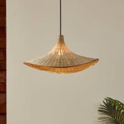 EGLO Hänglampa Haxey med bambuskärm, Ø 50 cm