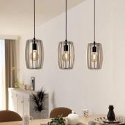 EGLO Hängande lampa Bajazzara tre burkskärmar sandfärgad