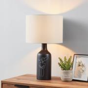 EGLO Vinoza bordslampa, fot svart, skärm vit