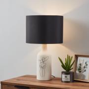 EGLO Vinoza bordslampa, fot vit, skärm svart