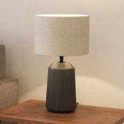 EGLO Bordslampa Capalbio, fot grå/skärm natur