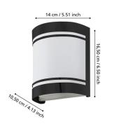 EGLO Utomhusvägglampa Cerno, svart