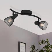 EGLO Corvigno takspotlight, längd 36,5 cm, svart, 2 lampor.