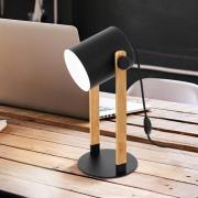 EGLO Hornwood bordslampa, höjd 42 cm, svart/brun, stål